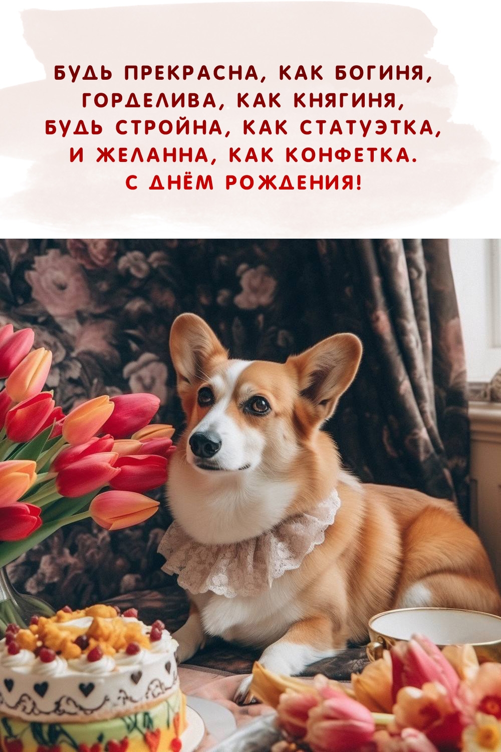 С днём рождения! Будь прекрасна, как богиня