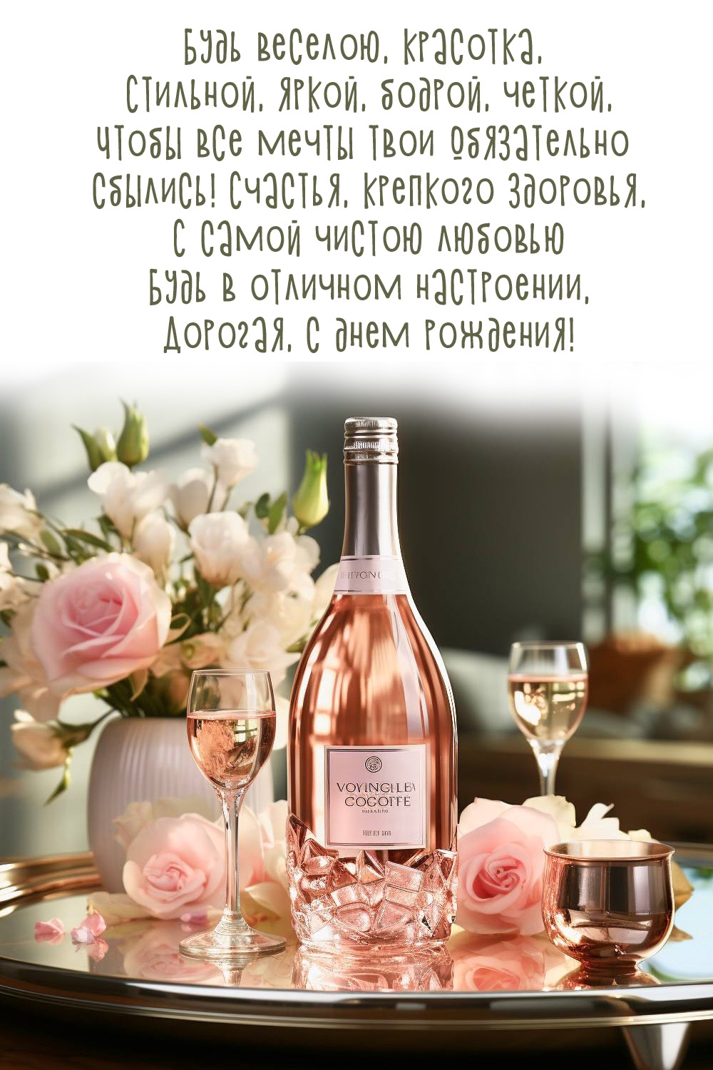 Будь в отличном настроении, дорогая, с днем рождения!