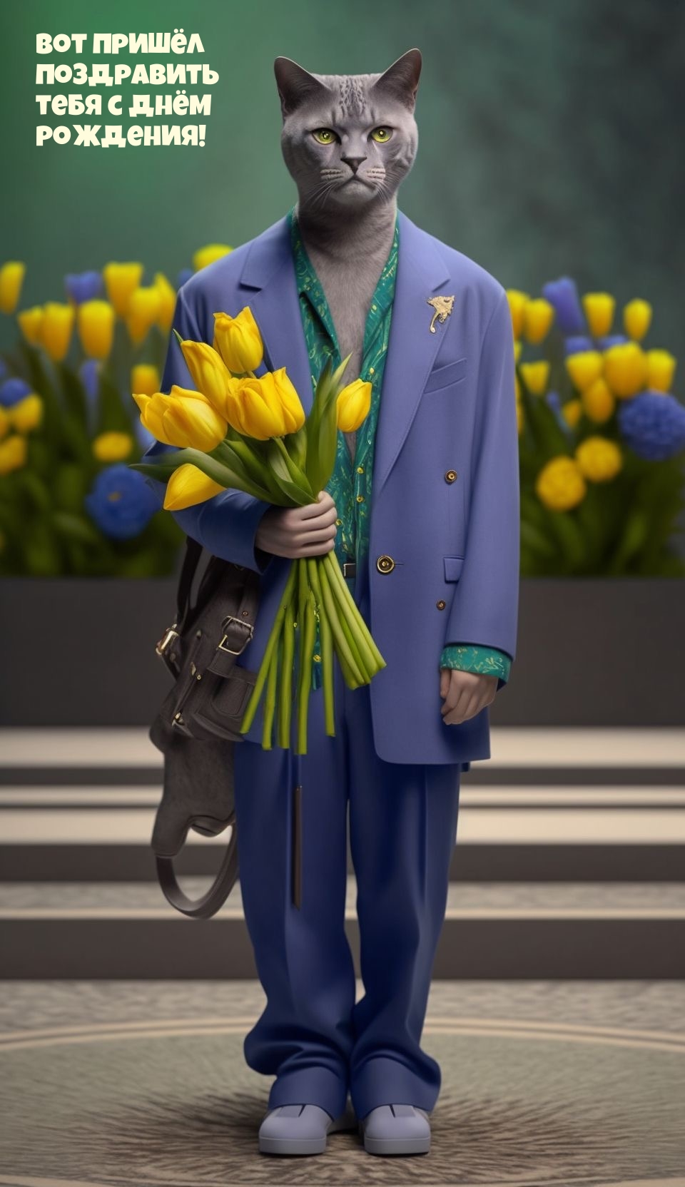 Вот пришёл поздравить тебя с днём рождения!