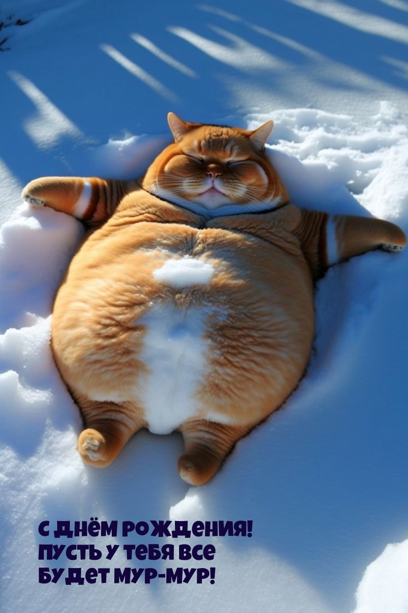 С днём рождения! Пусть у тебя все будет мур-мур!