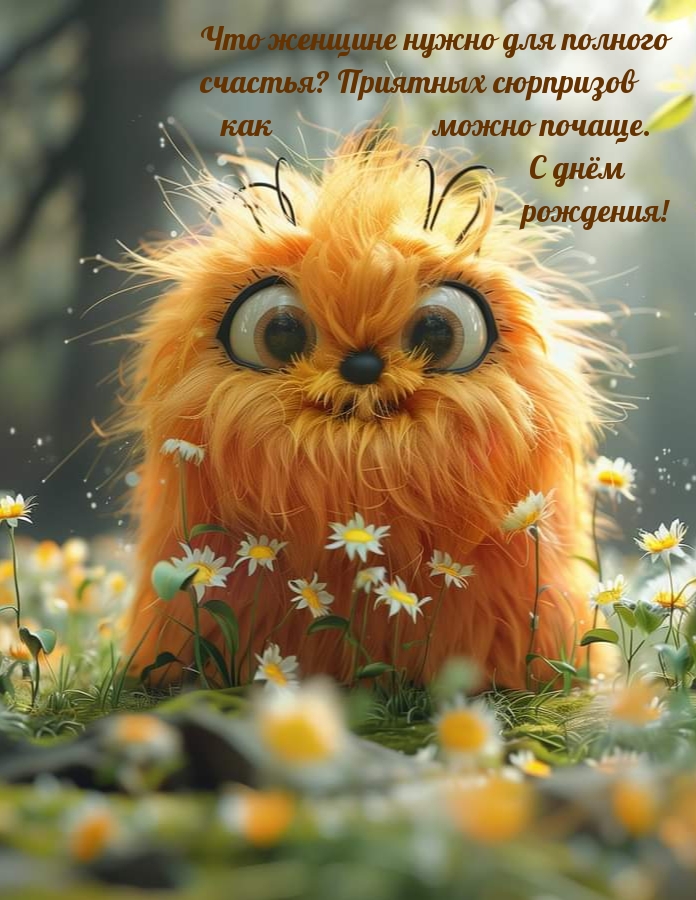 С днём рождения! Что женщине нужно для полного счастья?