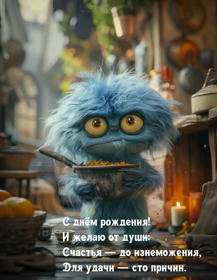 С днём рождения! И желаю от души: счастья — до изнеможения