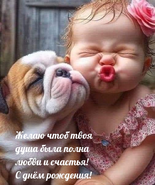 Желаю чтоб душа была полна любви и счастья! С днём рождения!