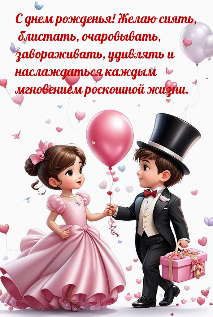 С днем рожденья! Желаю сиять, блистать, очаровывать