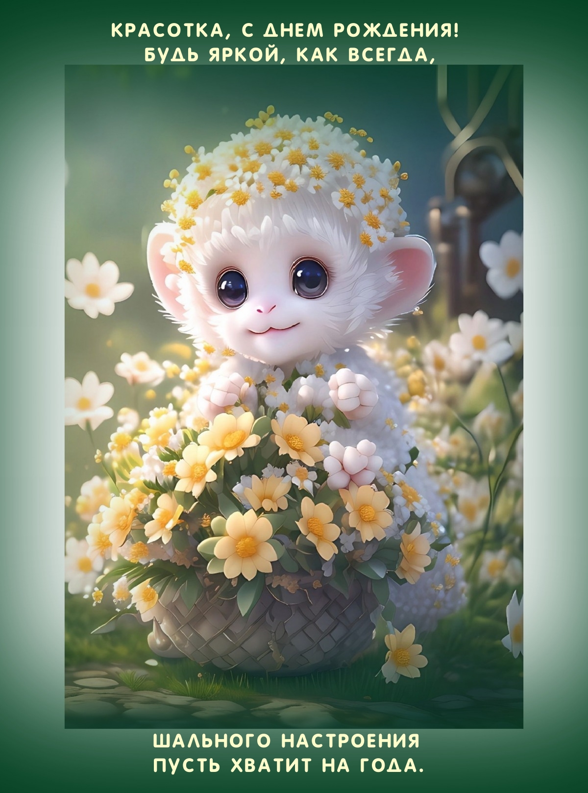 Красотка, с днем рождения! Будь яркой, как всегда